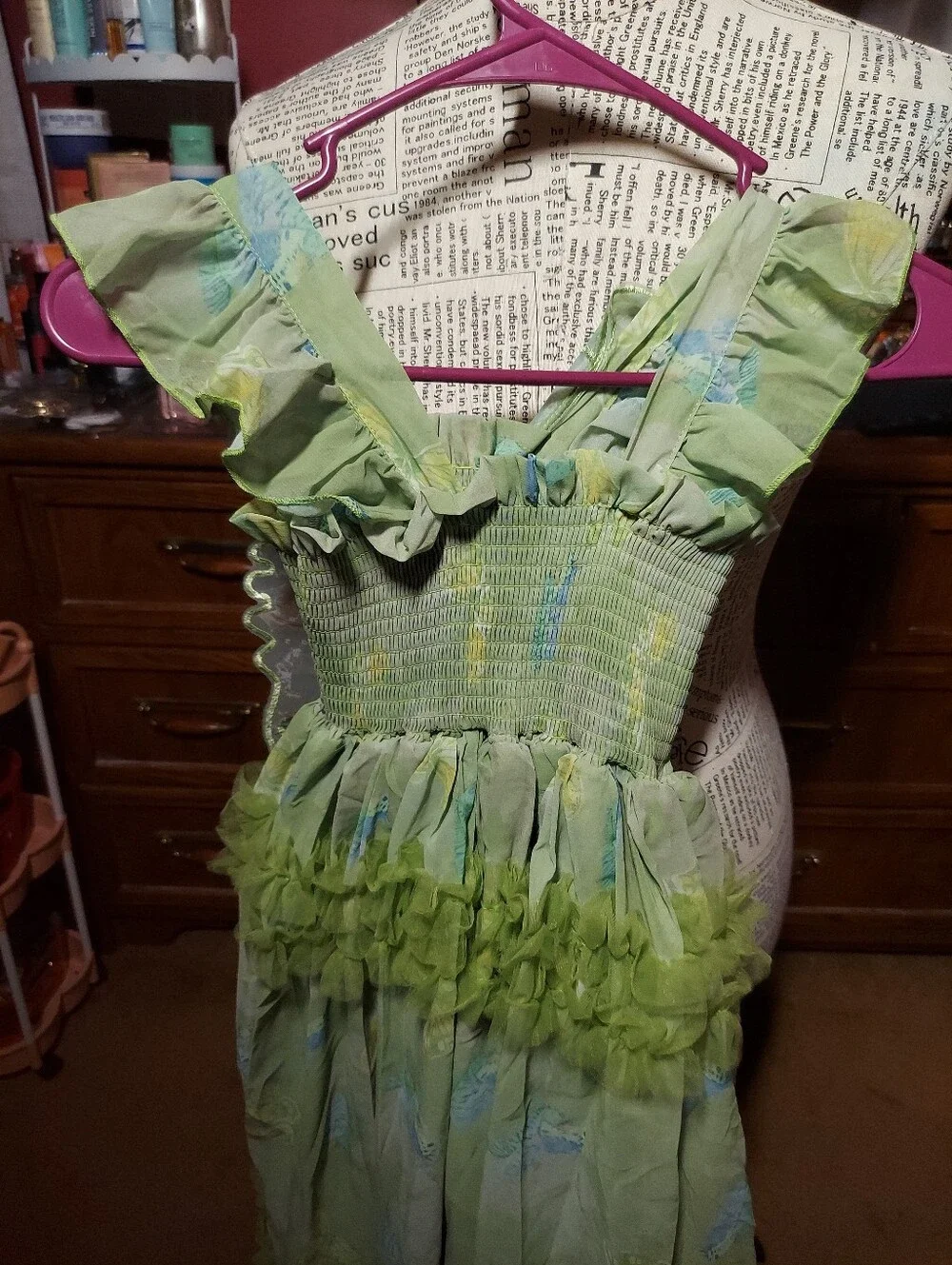 Green Fairy Butterfly Dress Costume for Kids - Unbranded